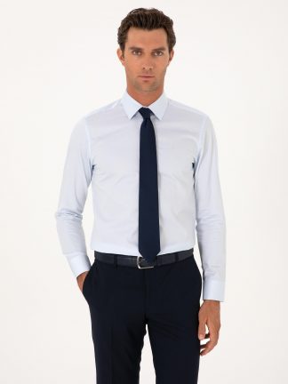 پیراهن رسمی مردانه آبی روشن کاشارل