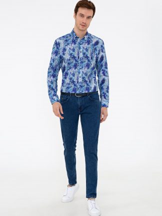 پیراهن مردانه سرمه ای کاشارل