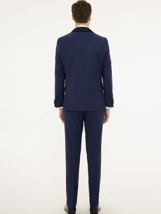 کت و شلوار مردانه آبی لاجوردی روشن کاشارل