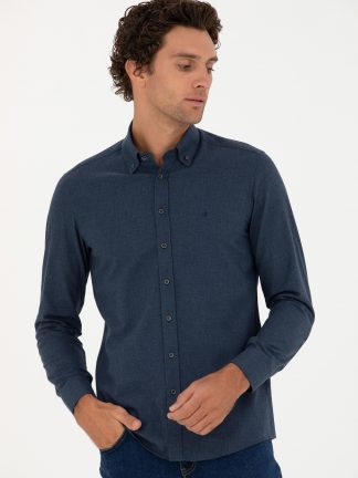 پیراهن مردانه سرمه ای کاشارل