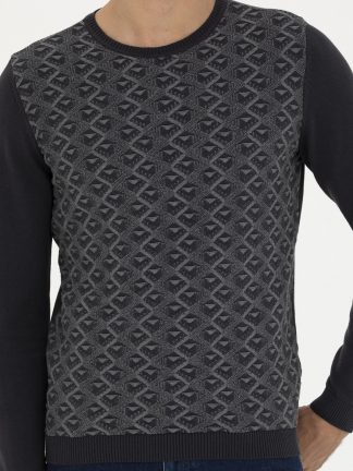 پلیور مردانه خاکستری تیره کاشارل