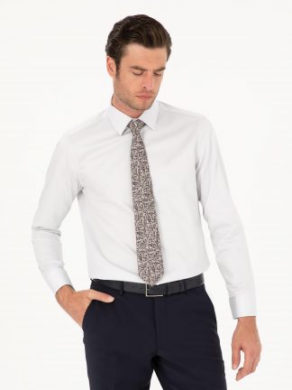 پیراهن رسمی مردانه خاکستری روشن کاشارل