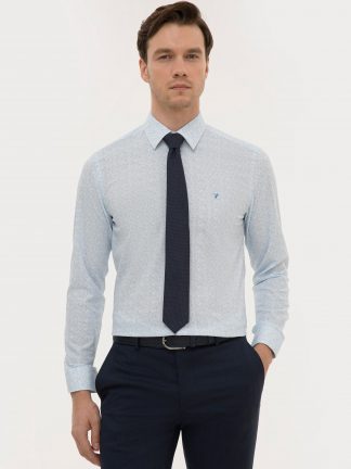 پیراهن مردانه آبی کاشارل