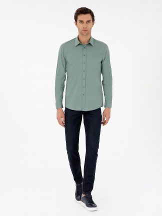 پیراهن مردانه نعنایی کاشارل