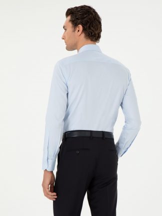 پیراهن مردانه آبی روشن کاشارل