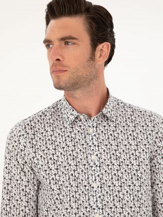 پیراهن مردانه سفید کاشارل