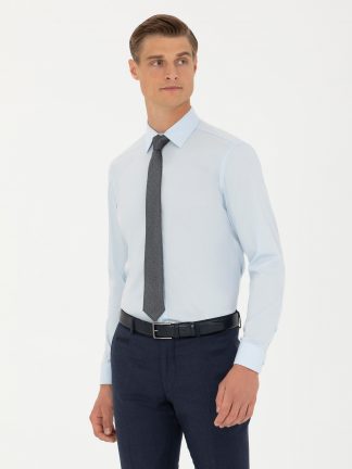 پیراهن مردانه آبی روشن کاشارل