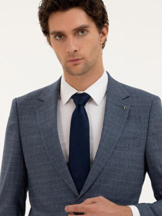 کت و شلوار مردانه آبی کاشارل