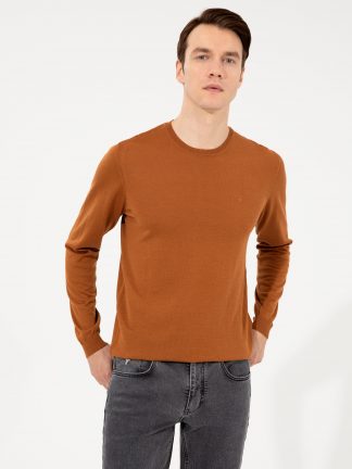 پلیور مردانه دارچینی کاشارل