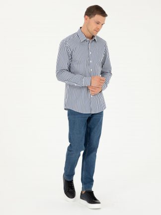 پیراهن مردانه سرمه ای کاشارل