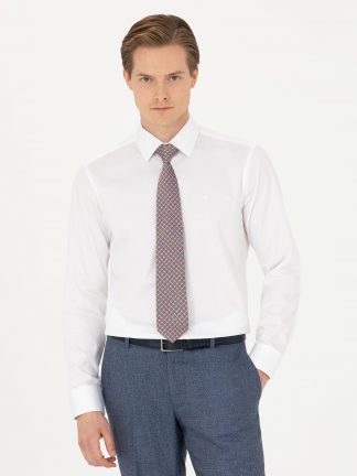 پیراهن رسمی مردانه سفید کاشارل