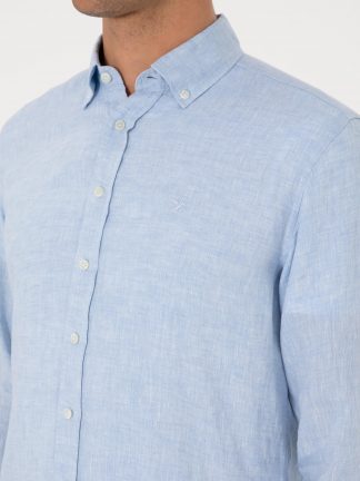 پیراهن مردانه آبی کاشارل