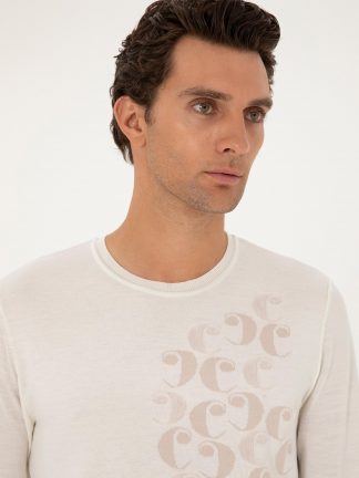 پلیور مردانه سفید کاشارل