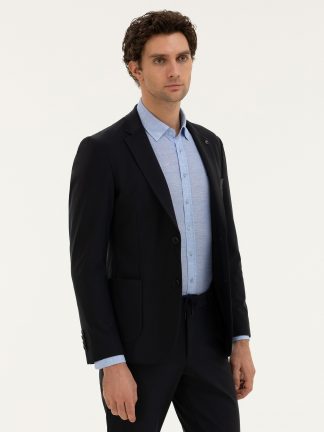 کت مردانه سرمه ای کاشارل