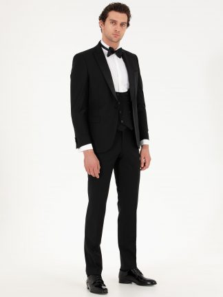 کت و شلوار مردانه مشکی کاشارل