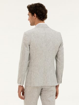 کت مردانه خاکستری روشن کاشارل