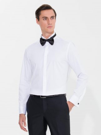 پیراهن رسمی مردانه سفید کاشارل