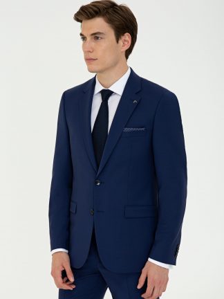 کت مردانه آبی لاجوردی روشن کاشارل