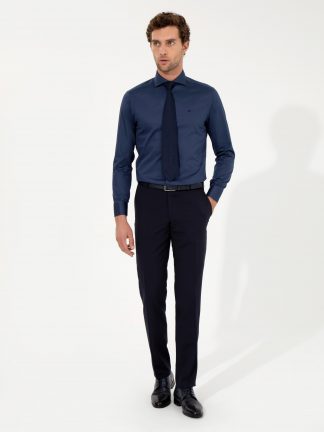 پیراهن رسمی مردانه سرمه ای کاشارل