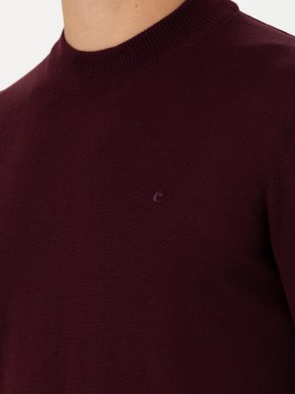 پلیور مردانه زرشکی تیره کاشارل