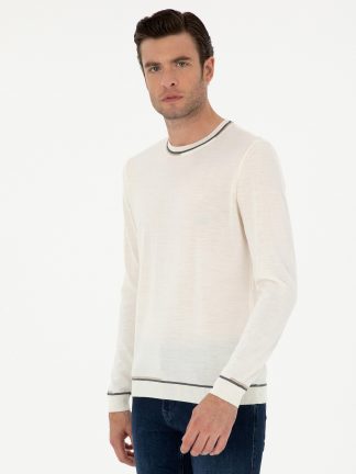 پلیور مردانه سفید کاشارل