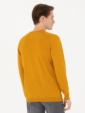 پلیور مردانه زرد کاشارل