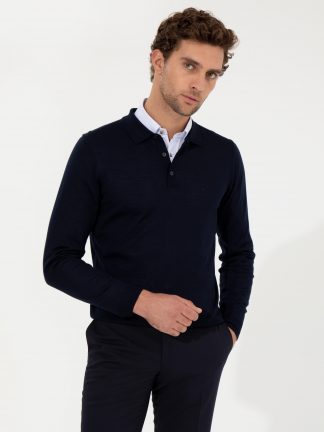 پلیور مردانه سرمه ای کاشارل