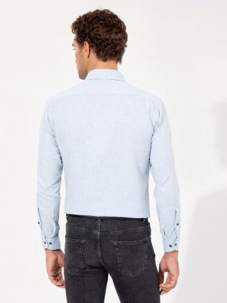 پیراهن مردانه آبی روشن کاشارل