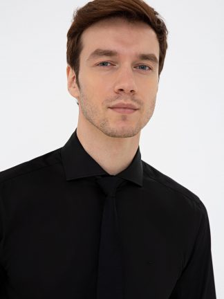 پیراهن رسمی مردانه مشکی کاشارل