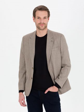 کت مردانه قهوه ای روشن پیرکاردین