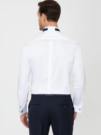 پیراهن رسمی مردانه سفید کاشارل