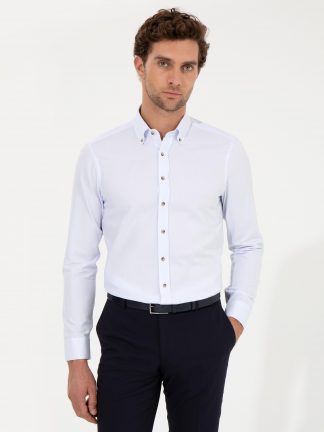 پیراهن مردانه آبی روشن کاشارل