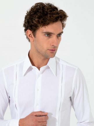 پیراهن مردانه سفید کاشارل