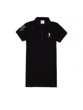 پیراهن دخترانه مشکی یو اس پولو