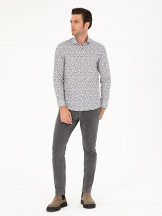 پیراهن مردانه خاکی روشن کاشارل