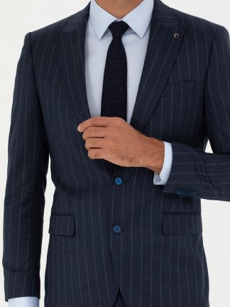 کت و شلوار مردانه سرمه ای کاشارل