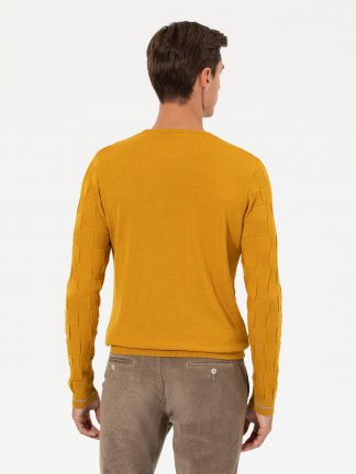 پلیور مردانه زرد کاشارل