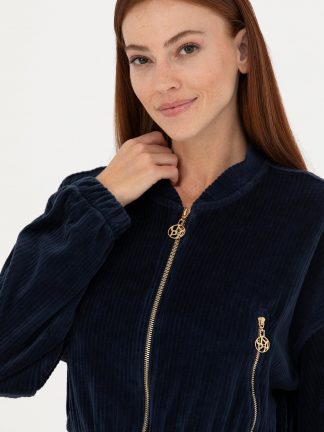 سویشرت زنانه سرمه ای یو اس پولو