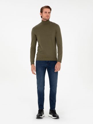 شلوار جین جذب مردانه سرمه ای پیرکاردین