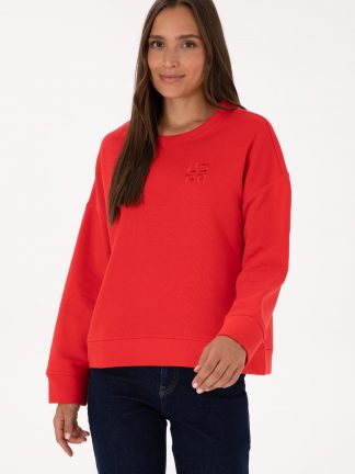 سویشرت زنانه قرمز یو اس پولو