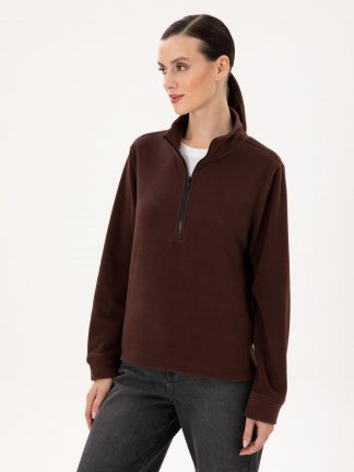 سویشرت زنانه قهوه ای پیرکاردین