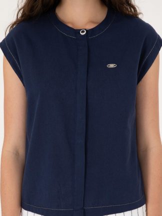 تاپ زنانه سرمه ای یو اس پولو