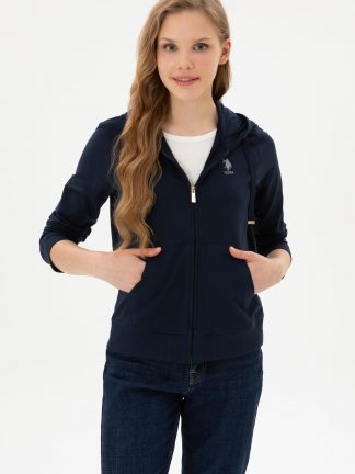 هودی زنانه سرمه ای یو اس پولو