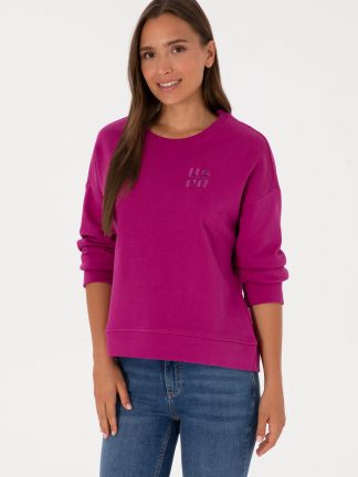 سویشرت زنانه صورتی روشن یو اس پولو