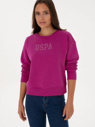 سویشرت زنانه صورتی روشن یو اس پولو