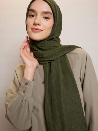 روسری و شال زنانه خاکی دفکتو
