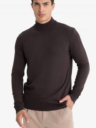 پلیور مردانه قهوه ای دفکتو