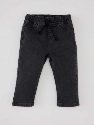شلوار جین نوزاد پسر خاکستری تیره دفکتو