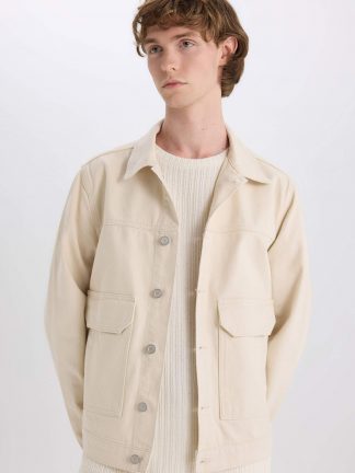 کت جین مردانه بژ دفکتو