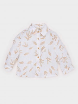 پیراهن نوزاد پسر بژ دفکتو